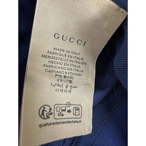 GUCCI 1921 Blue Cotton Baseball Cap Hat M Gregoire Size M (58 cm) NWT - Picture 6 of 8